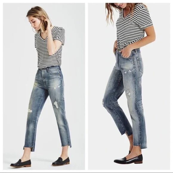 AG Adriano Goldschmied size 25 The Phoebe Vintage High waisted Tapered Leg Jeans - Picture 1 of 16